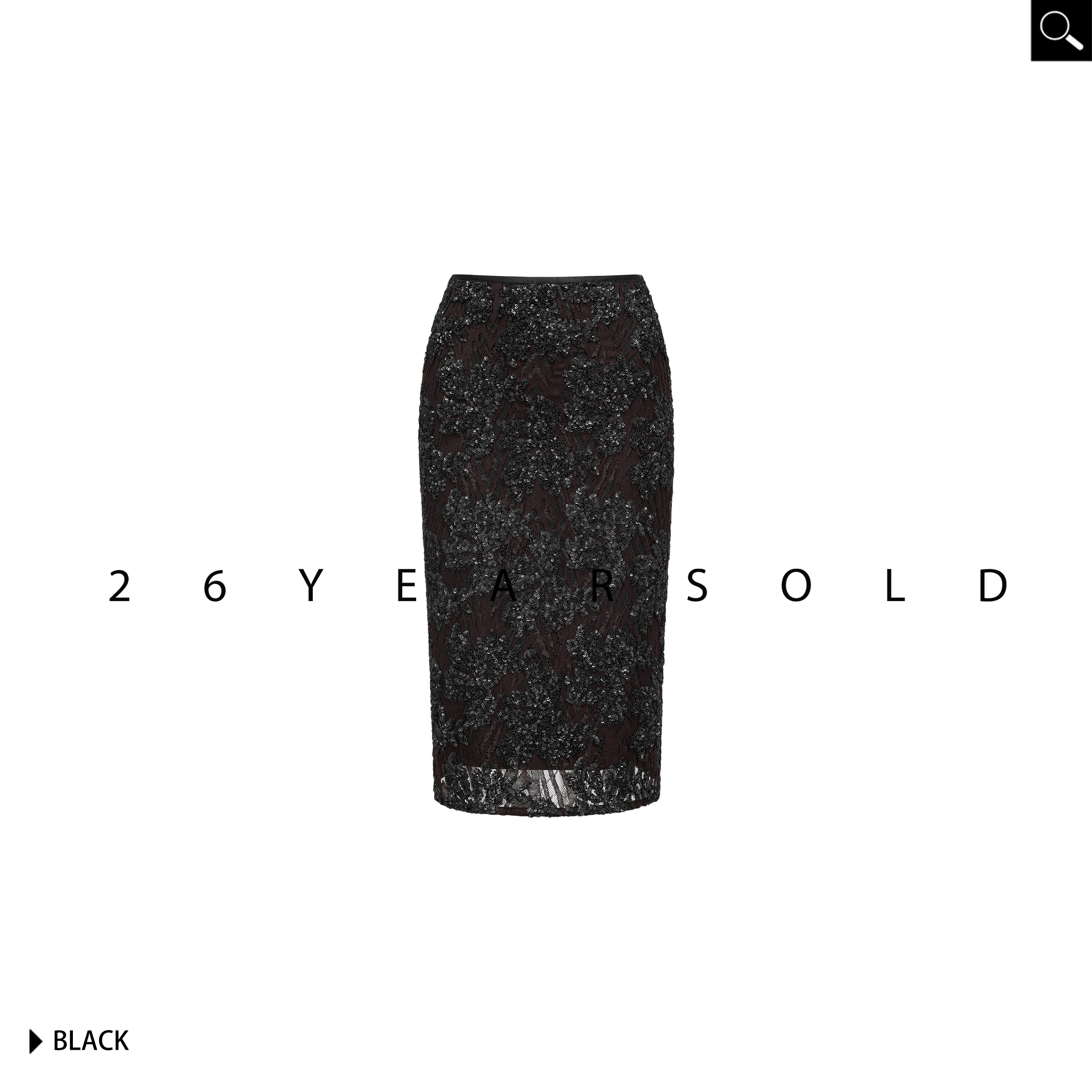 26YEARSOLD原创气质包臀黑色中高腰优雅半裙半身裙32003-1