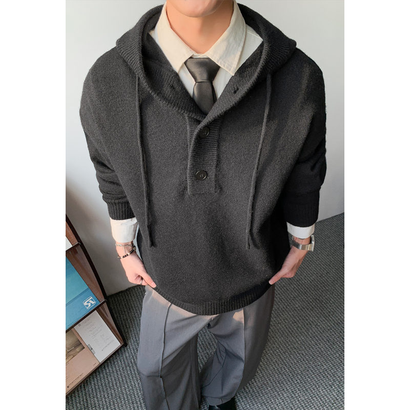 冬季新品cleanfit套头连帽毛衣外套情侣宽松秋冬休闲百搭时尚上衣