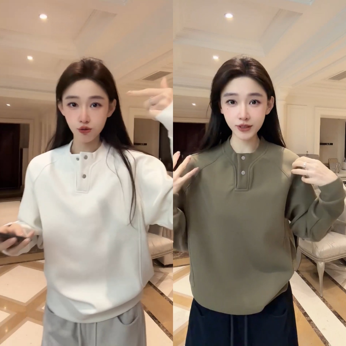 百搭慵懒风时尚高品质秋季男款设计感纯色休闲长袖圆领舒适卫衣