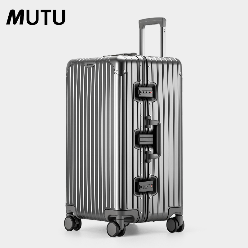 慕途2025新款大容量全铝镁合金行李箱加厚金属托运拉杆箱旅行箱子