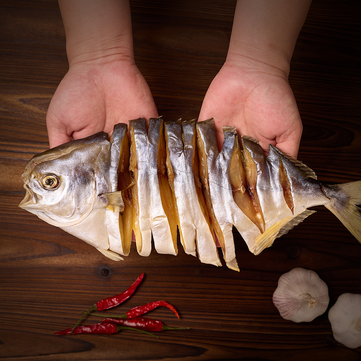 【顺丰冷链】阳江特产金鲳鱼干6条装广东阳江渔民自晒淡晒海鲜干货