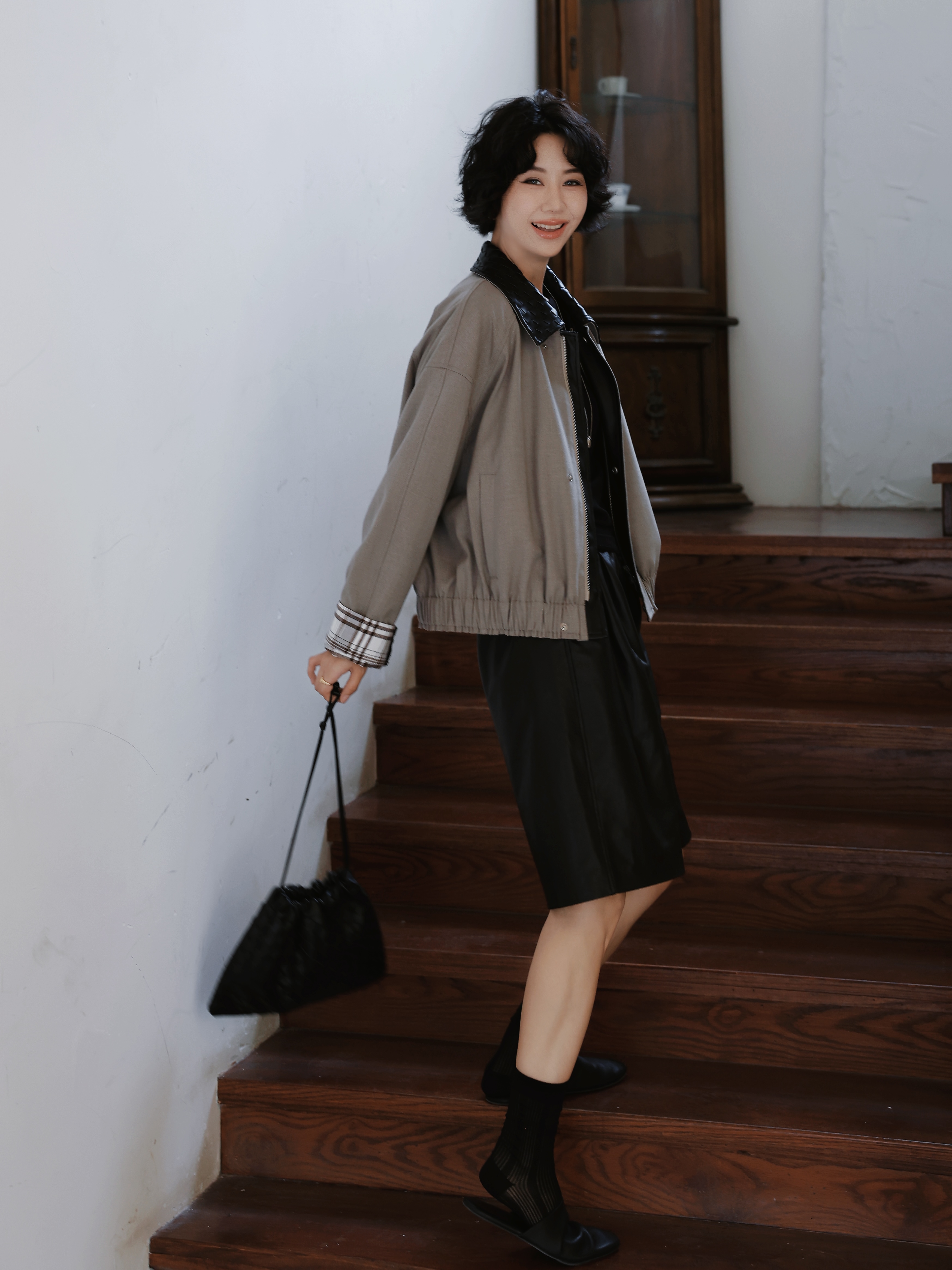 TT设计师【烙印】日系高级感编织翻领羊毛外套女TT190724