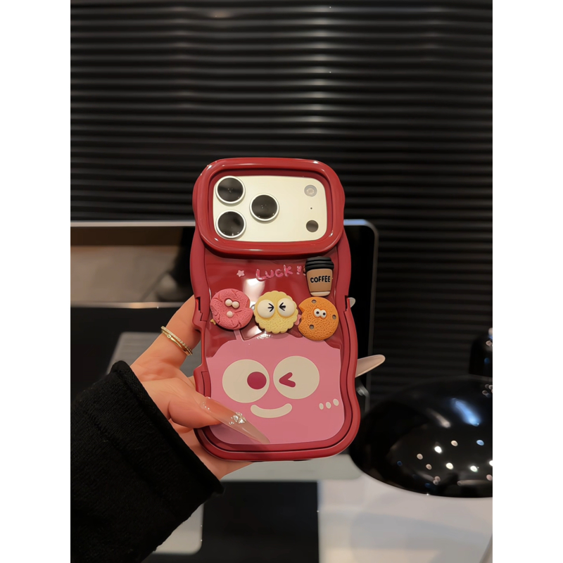 小煤球适用苹果17pro手机壳16pm双支架华为p80小众荣耀oppo小米17