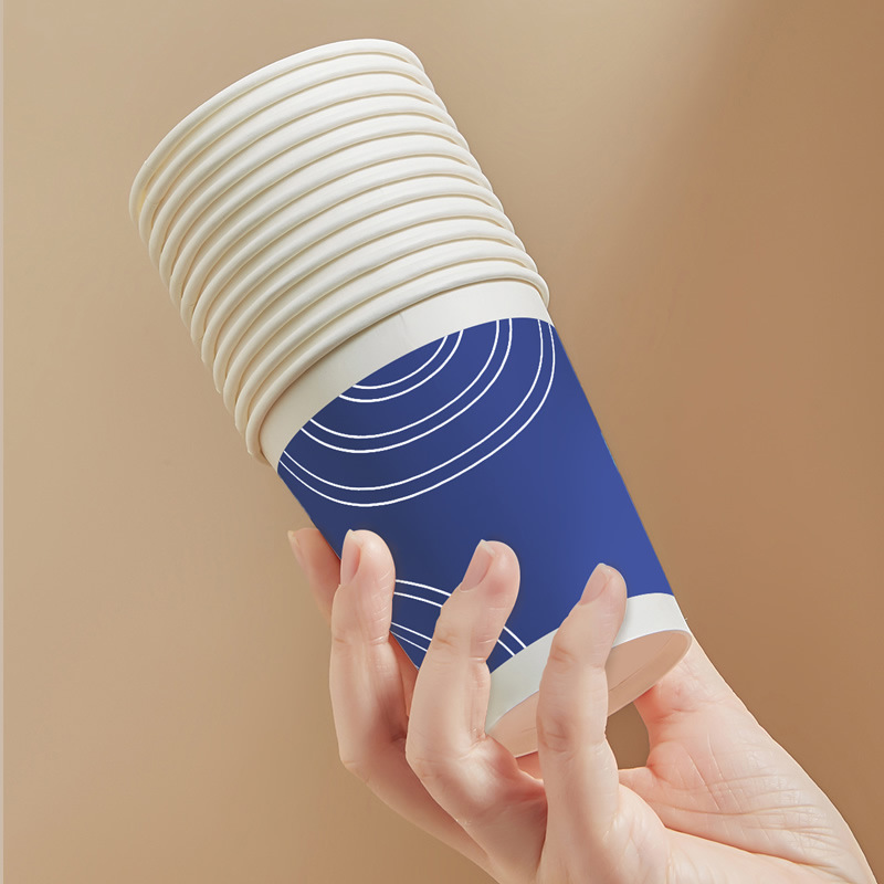 250ml商务一次性杯子纸杯超厚耐用家用商用办公杯咖啡杯