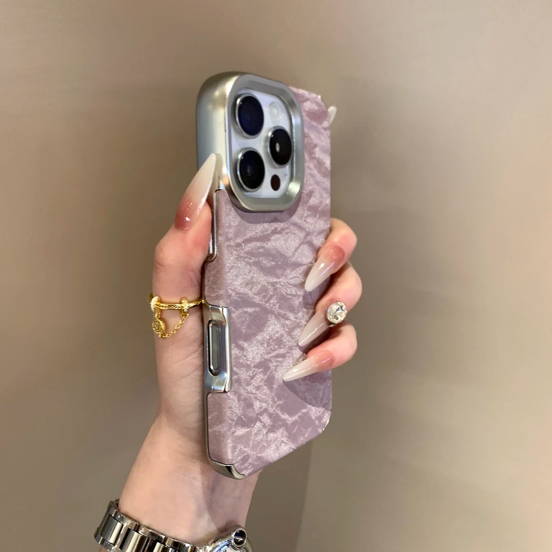 ins绒布雪山纹适用于苹果17promax手机壳16PRO防摔网红高级感男女