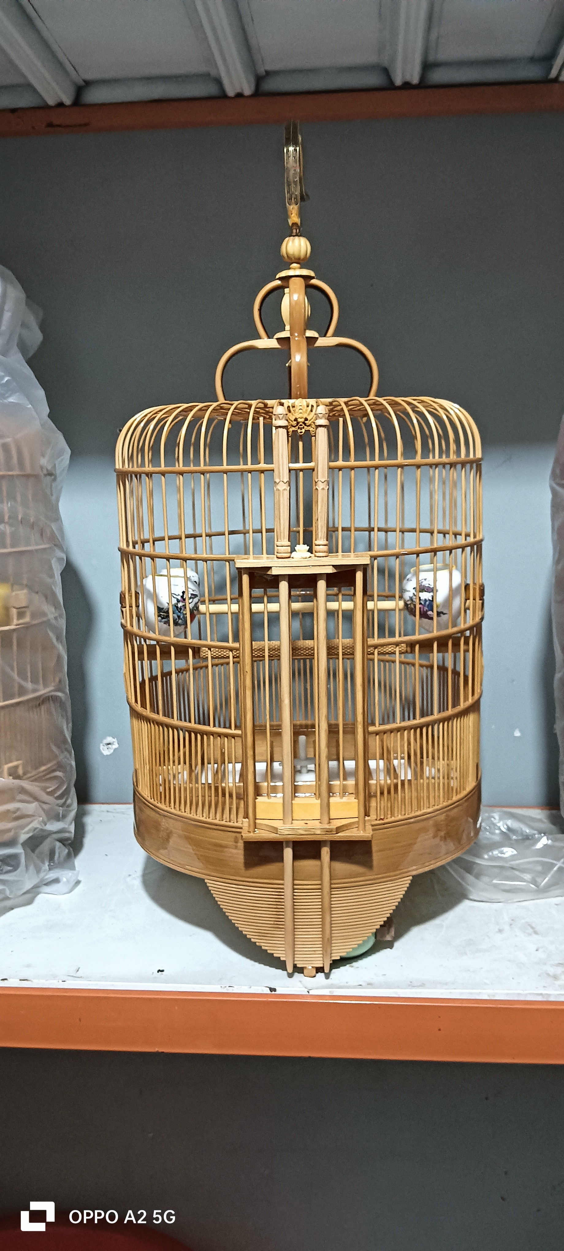 清远老白竹原竹色哑光漆广笼36公分广西底全套包邮