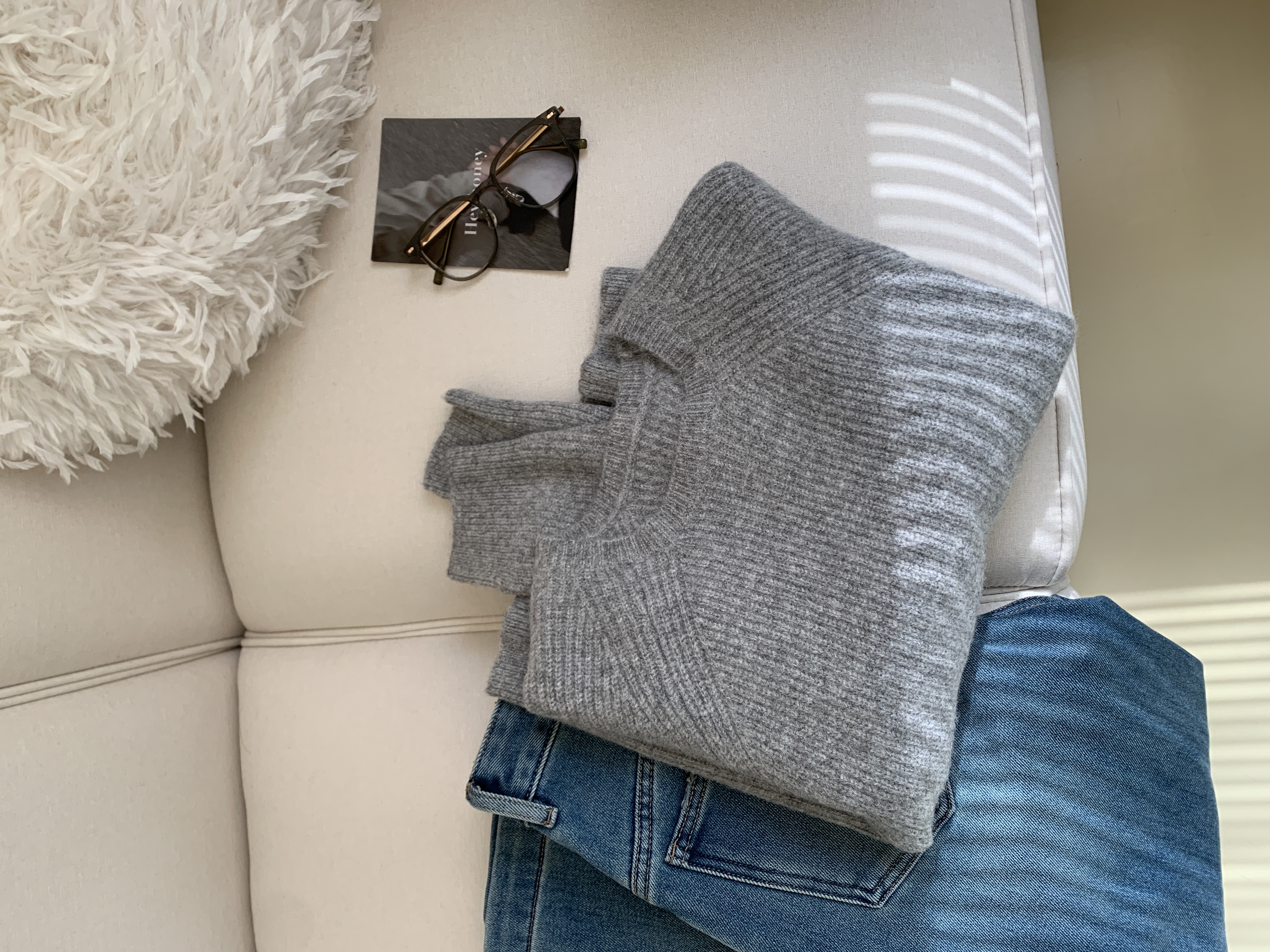 【灰调甜梦】秋冬韩版圆领百搭显瘦纯色时尚百搭糯米毛衣