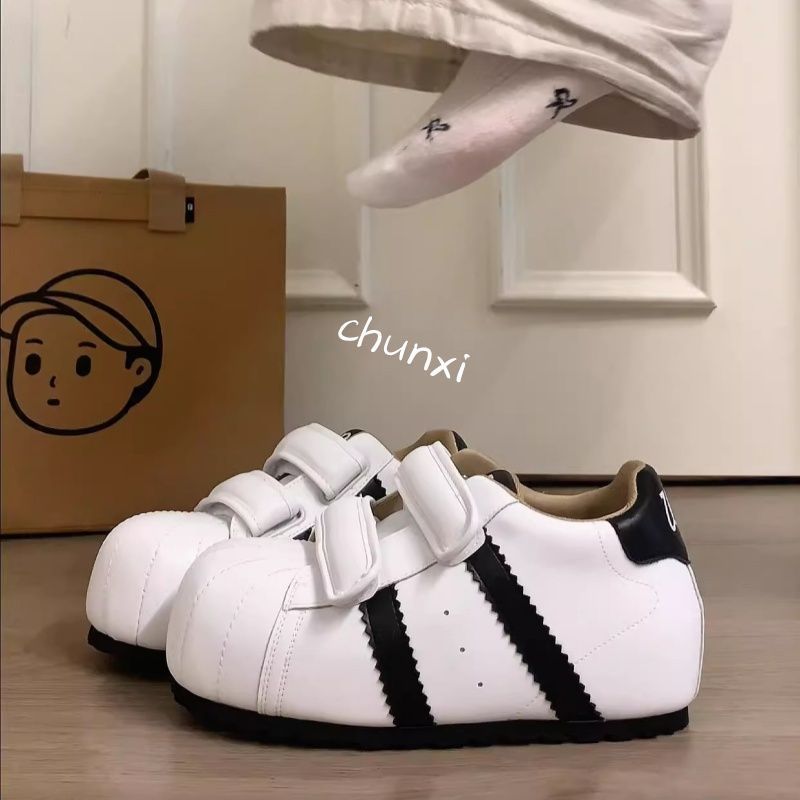 chic港风贝壳头小白鞋子女ins潮百搭厚底板鞋2025夏秋休闲运动鞋