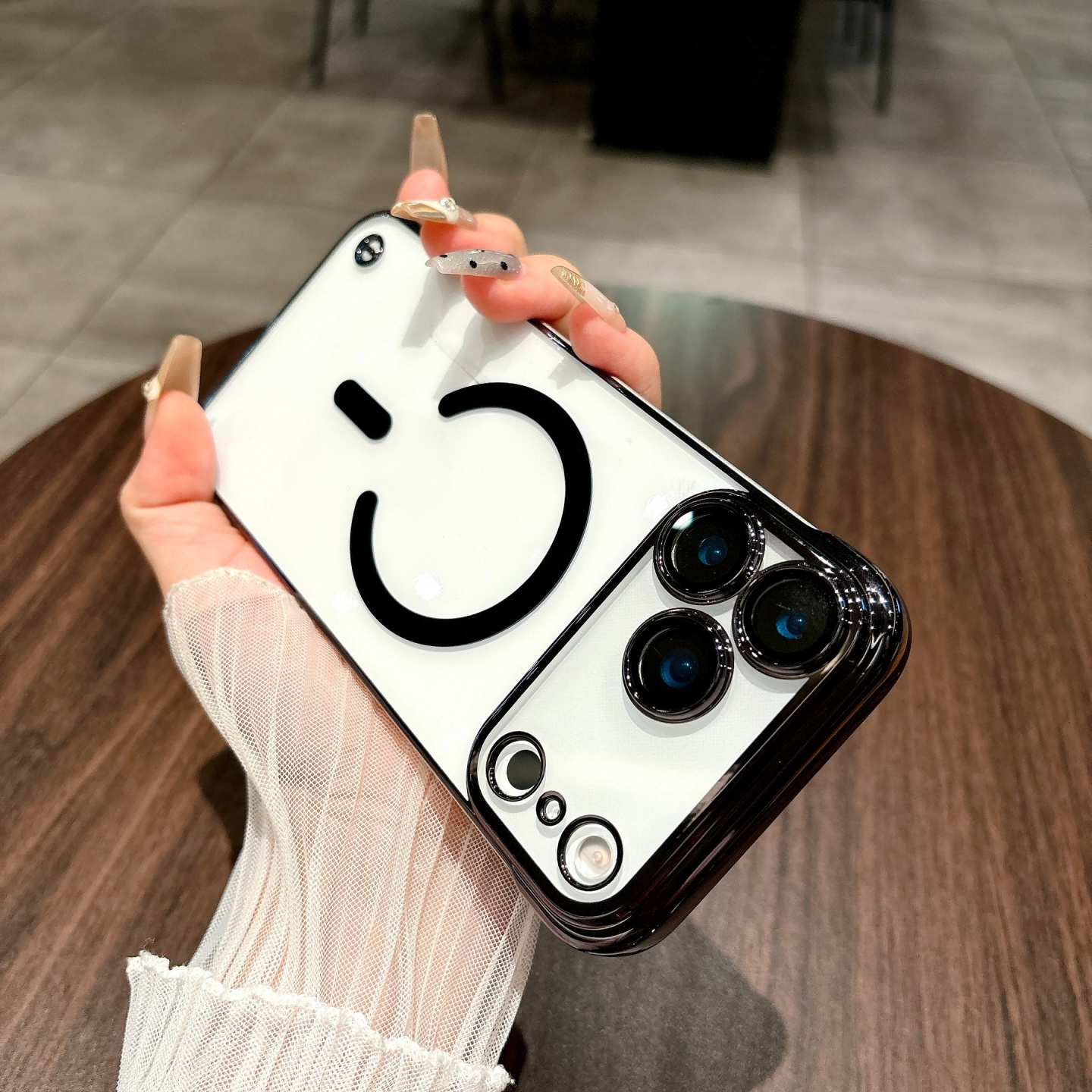 适用于苹果17promax手机壳透明磁吸超薄无边框带镜头膜小众高级感