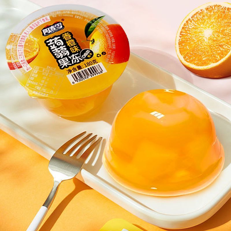 阳春雪180g大杯蒟蒻果冻果肉椰果香橙可乐葡萄蓝莓味任意选择