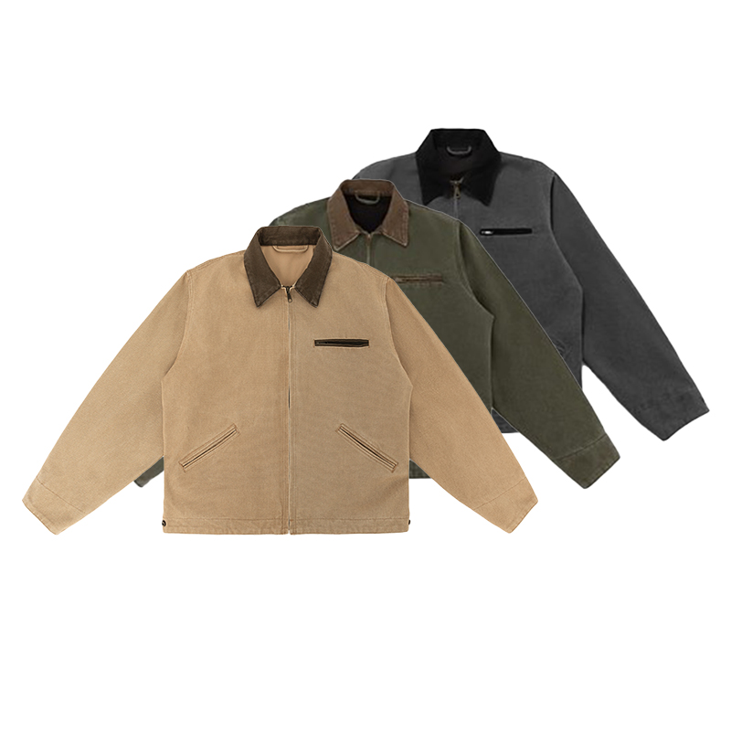 ANYWEAR 底特律工装夹克卡哈特J97翻领美式复古帆布cleanfit外套