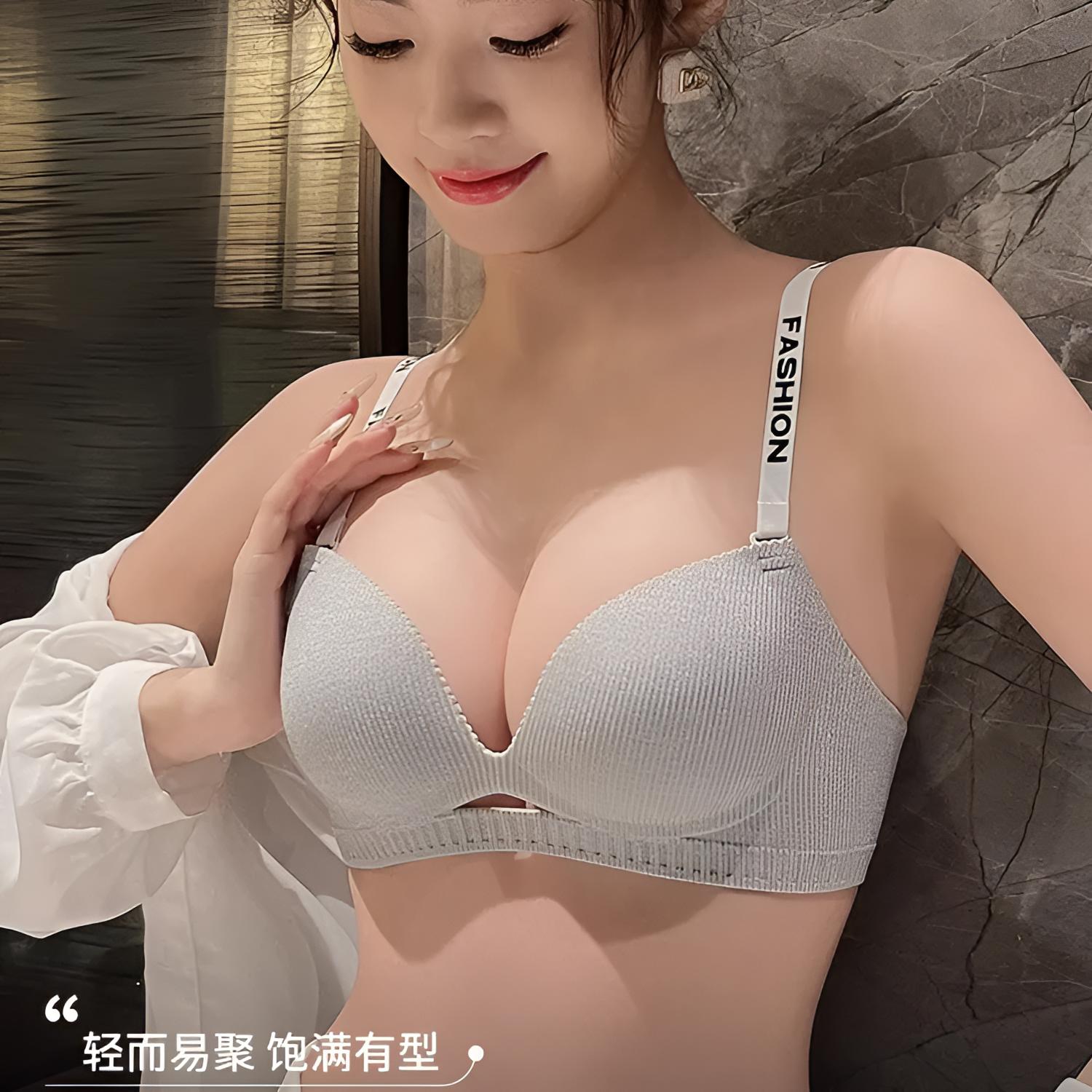 维多利亚性感内衣女士聚拢小胸防下垂收副乳显大文胸罩无钢圈饱满