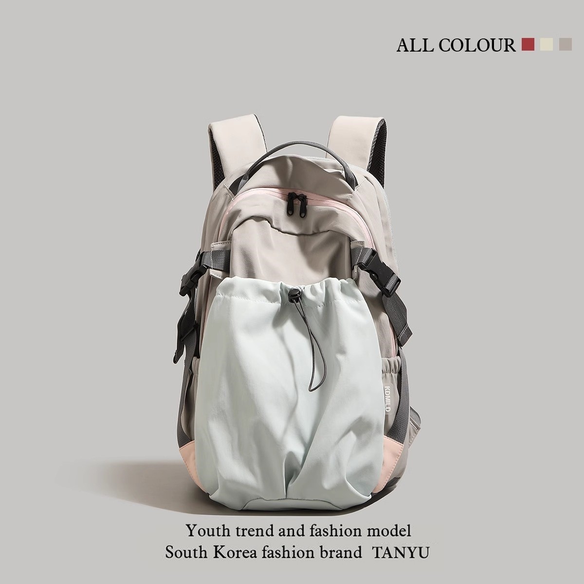 探屿户外运动登山多功能背包简约尼龙新款大容量旅游轻便双肩包女