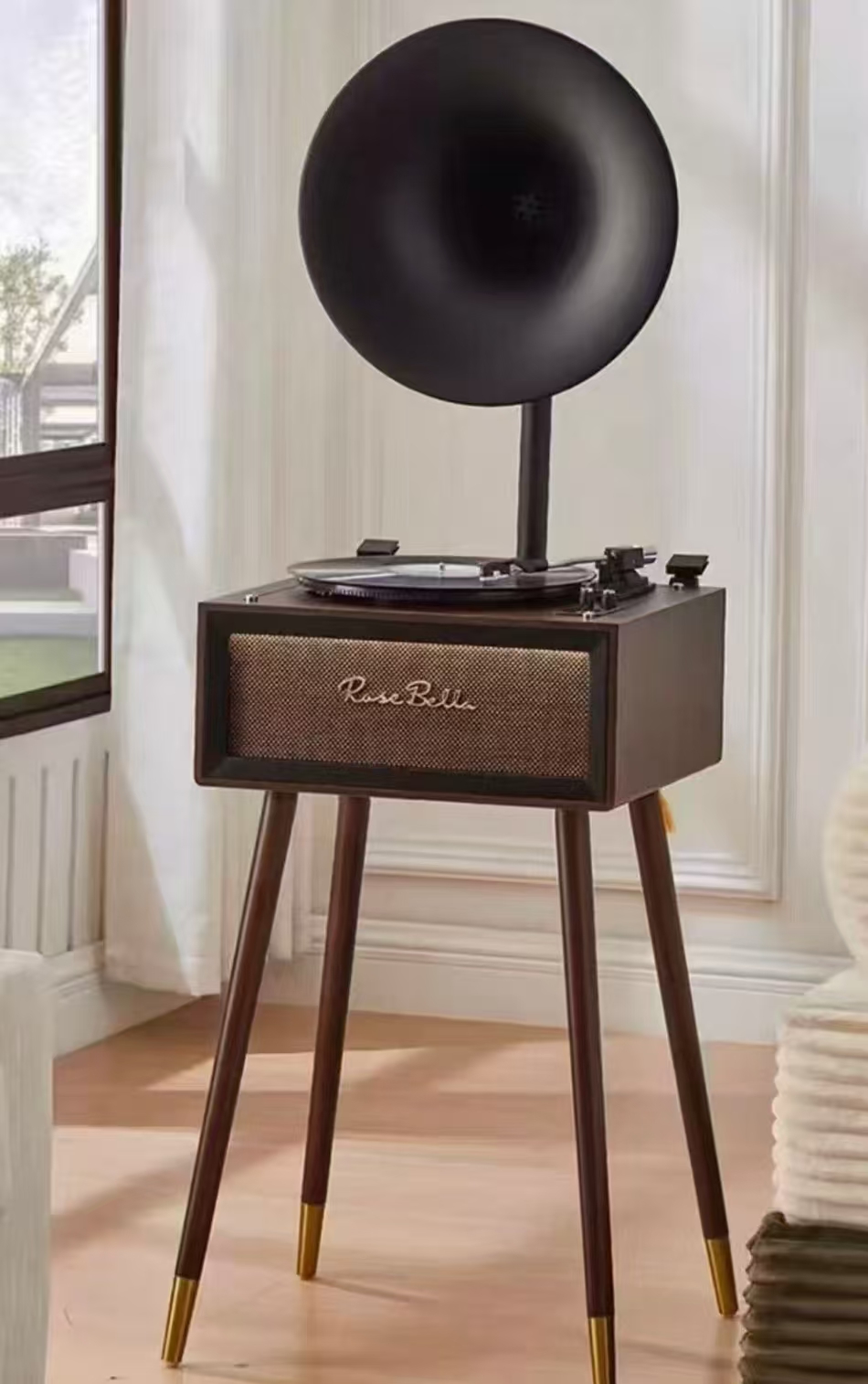 【全国包邮】留声机摆件音响黑胶欧蒂诺洛斯贝拉摆件音响简约木质