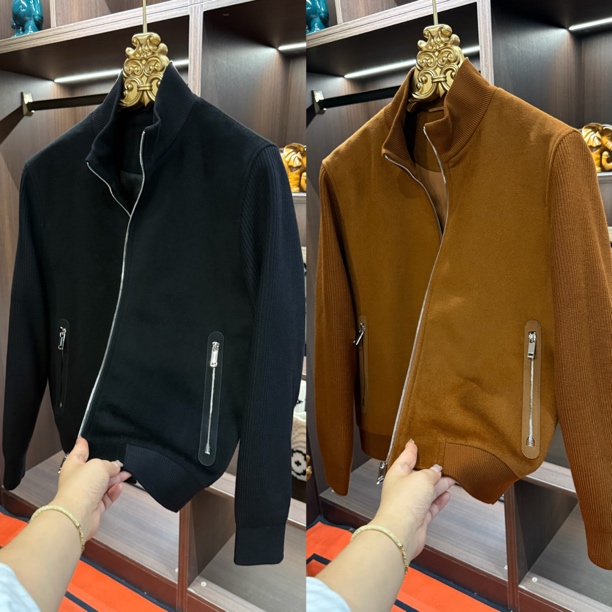 「星漓轻奢出品」6667/XINGLI/2025/高端欧货针织袖拼接羊毛夹克