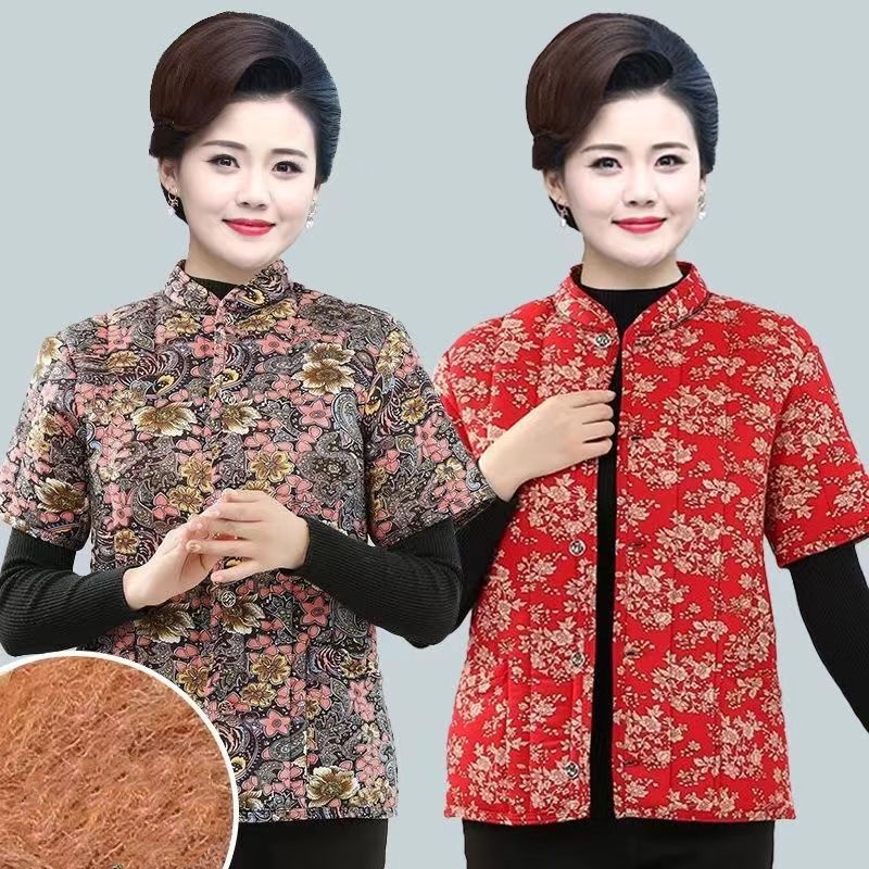 秋冬棉马甲女加厚保暖半袖棉坎肩外套短袖棉衣