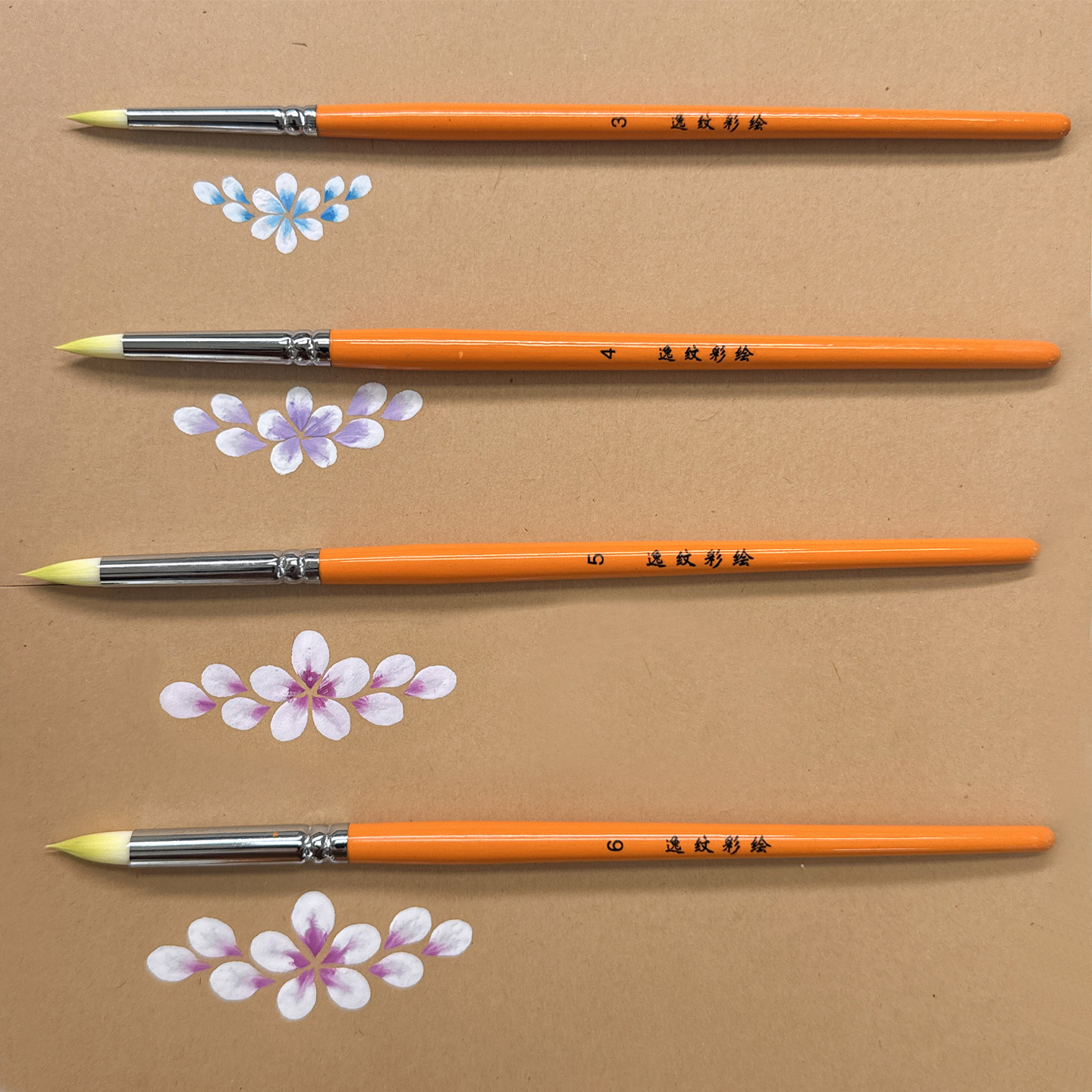 儿童面部彩绘尖峰画笔压花笔面部彩绘专用笔刷舞台妆压花瓣笔