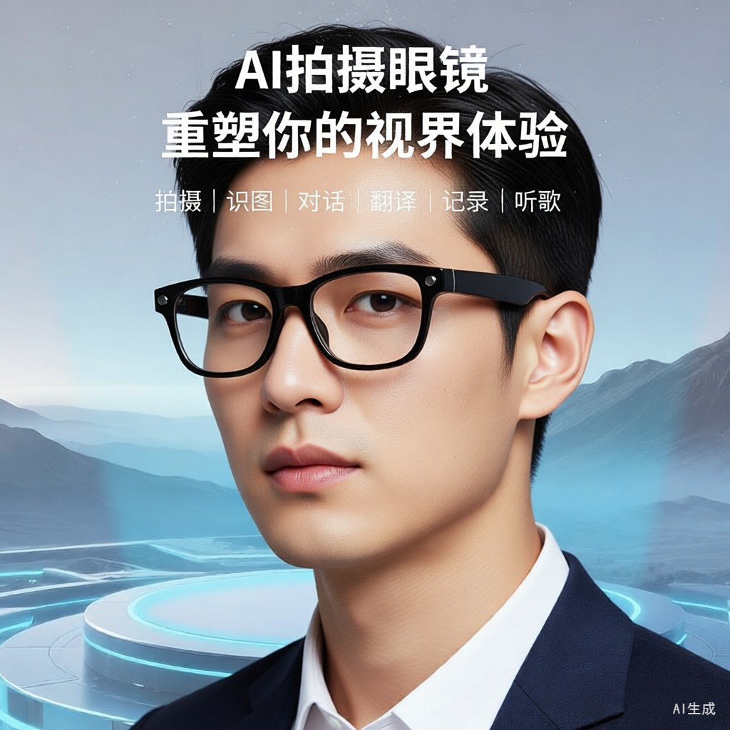 AI智能眼镜800W像素录像拍照录音翻译语音通话同声传译ai眼镜