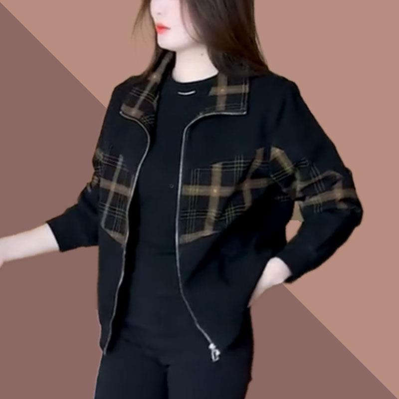 秋冬穿搭春秋短外套女士休闲 妈妈装时尚春秋新款大尺码宽松洋派