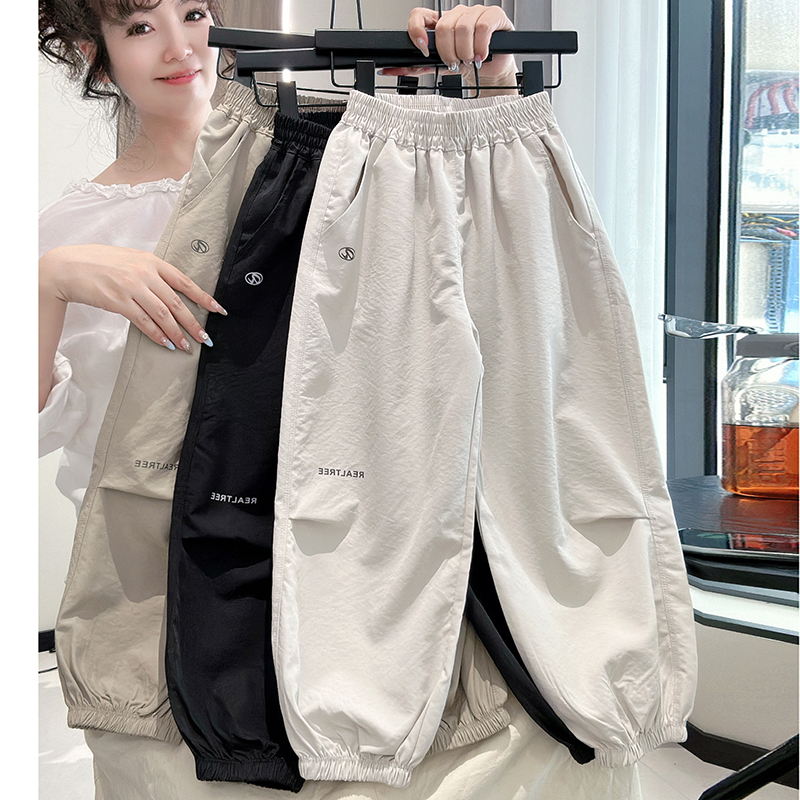 男童冰丝速干裤夏季新款儿童休闲裤子中大童薄款运动裤防蚊裤