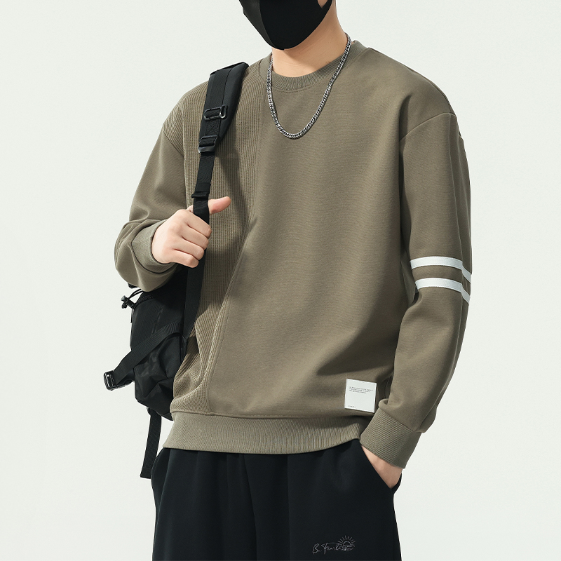 长袖卫衣男士秋季美式休闲宽松舒适春秋款帅气百搭圆领上衣