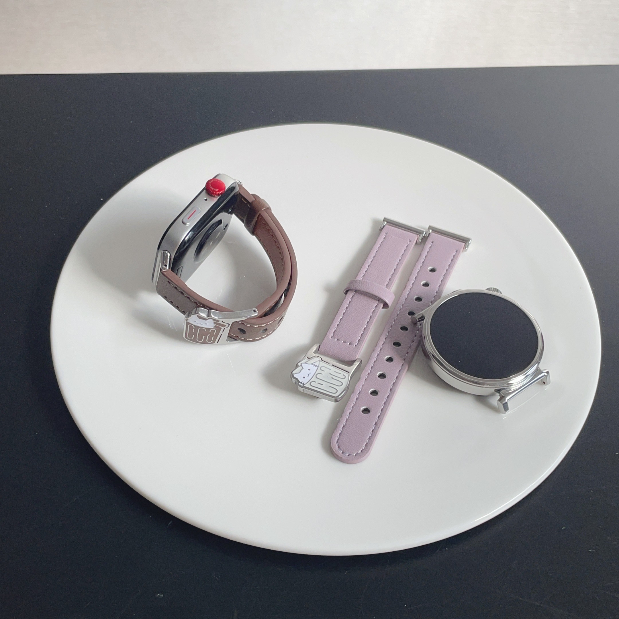 可爱小猫适用华为gt6gt5gt4等手表华为fit4皮质腕带华为手环1098