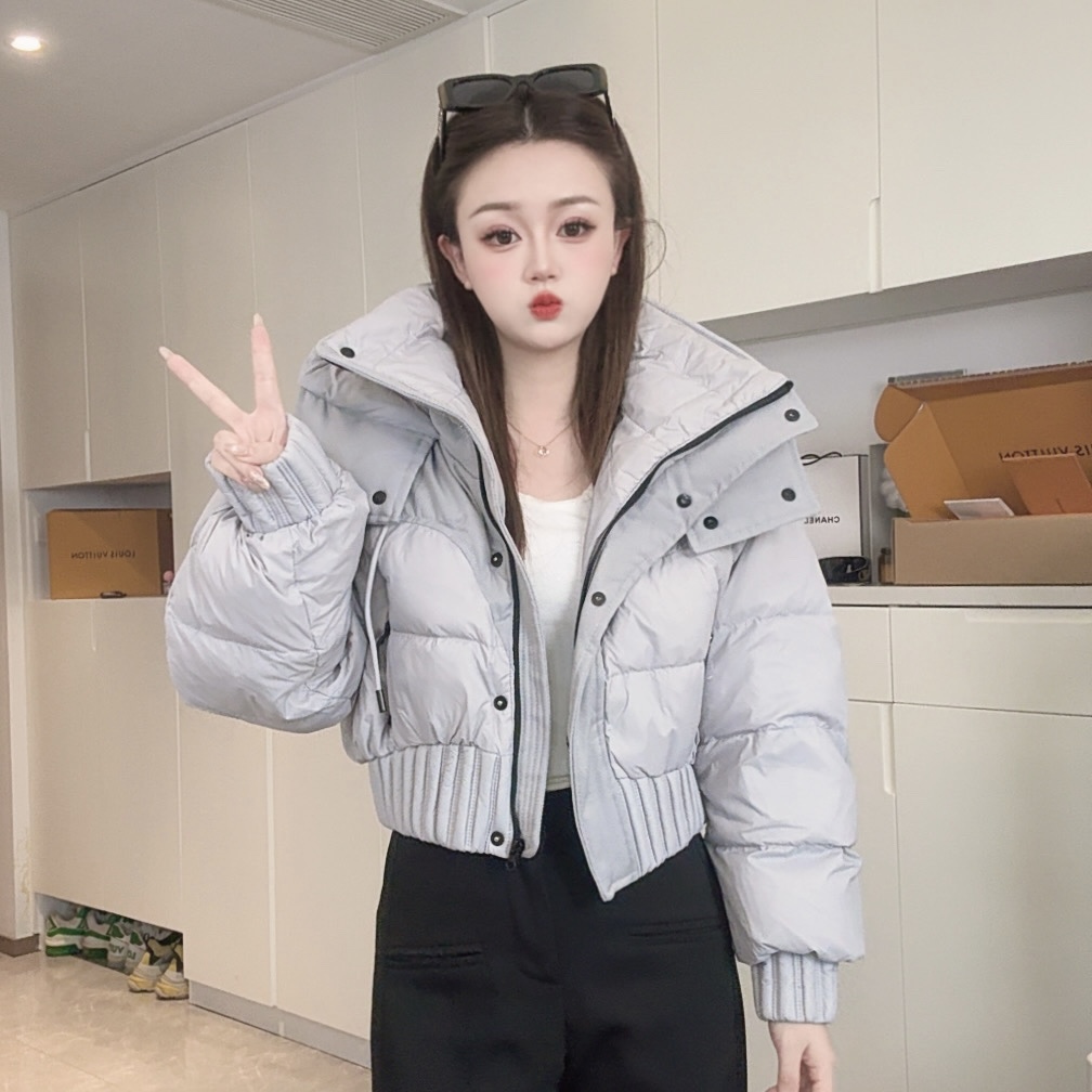 655高级感连帽羽绒服女2025冬季新款小个子加厚羽绒服外套