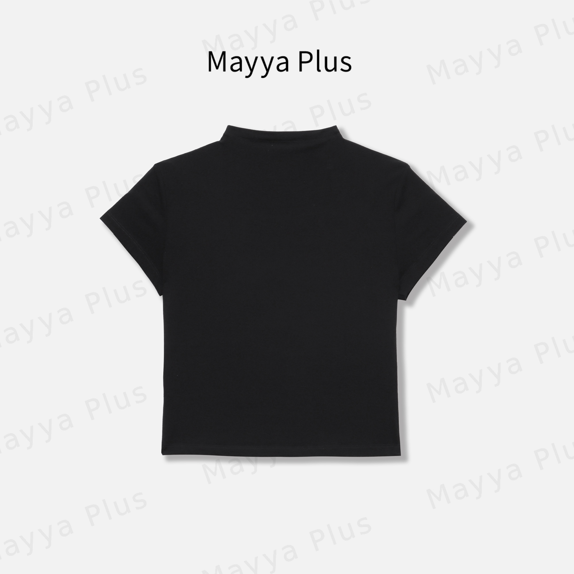 【四季T】Mayya Plus麦芽定制半高领短袖T恤收腰显瘦上衣32528758
