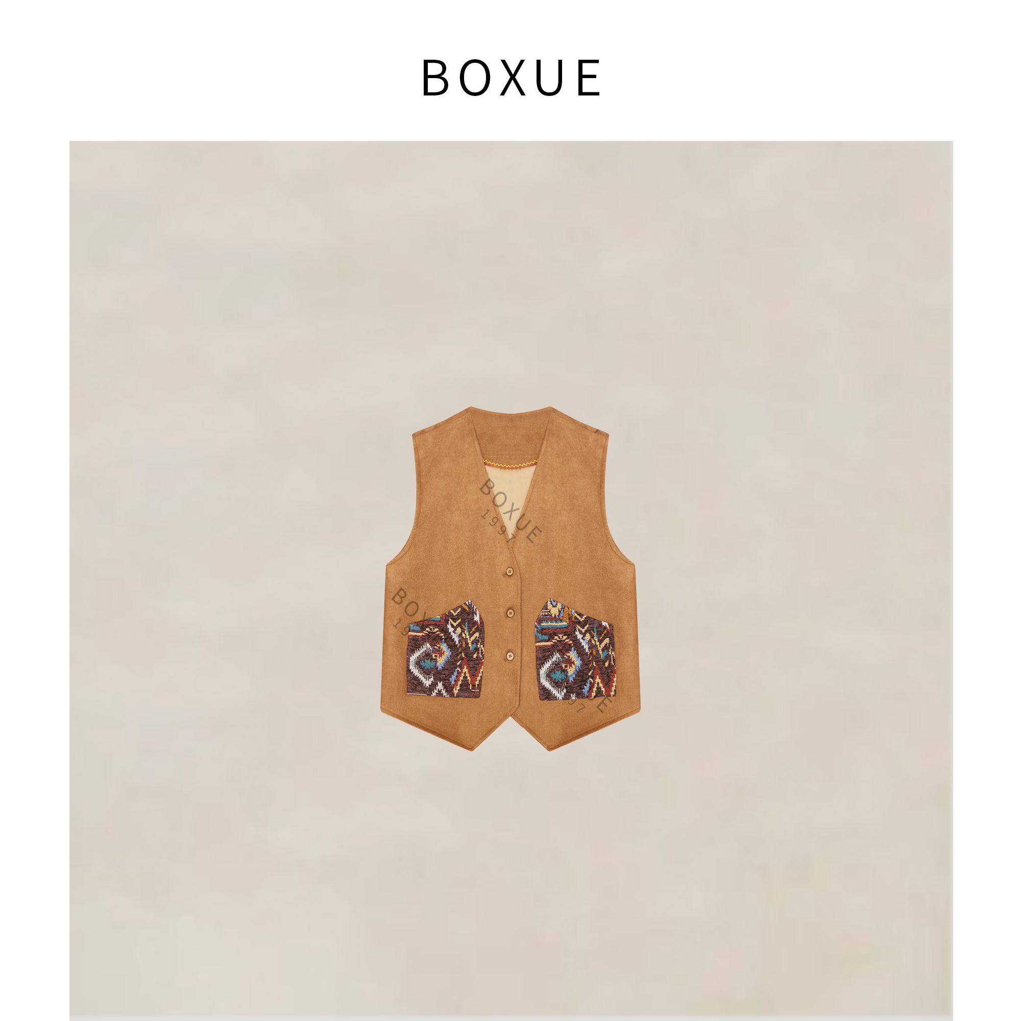 BOXUE“禾影”2025秋季新款高级感轻奢马夹 外套#250807W3479