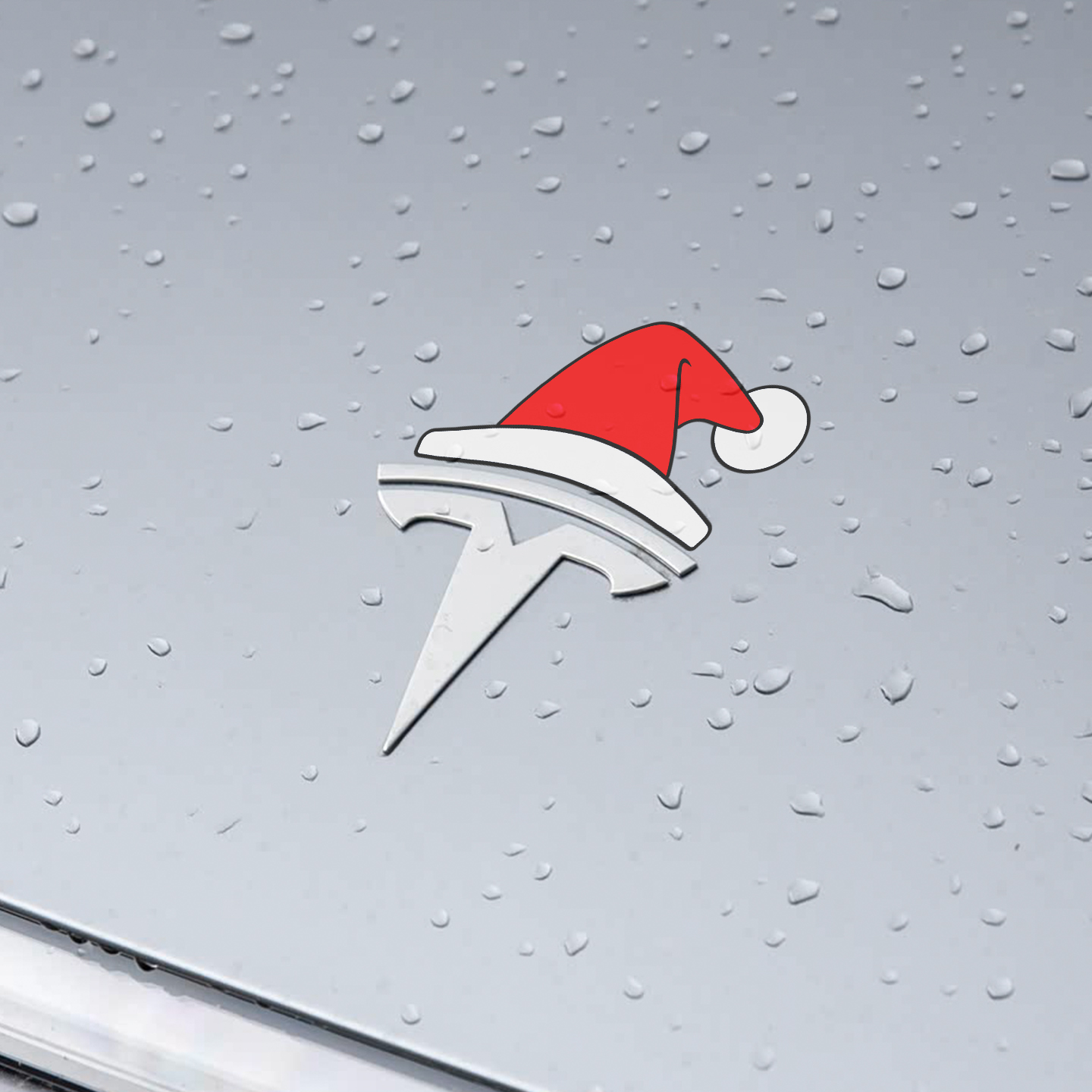 汽车贴纸圣诞节圣诞帽小红帽个性创意车贴摩托车身特斯拉车标装饰