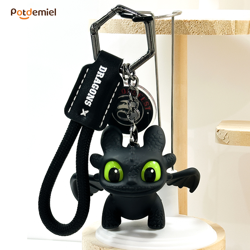 【发光会动翅膀】potdemiel蜂蜜罐环球驯龙夜煞无牙仔钥匙扣挂件