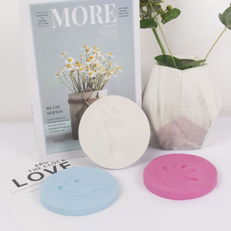 宝宝手足印泥手脚印diy黏土宠物爪印狗狗猫咪脚印印泥制作礼物