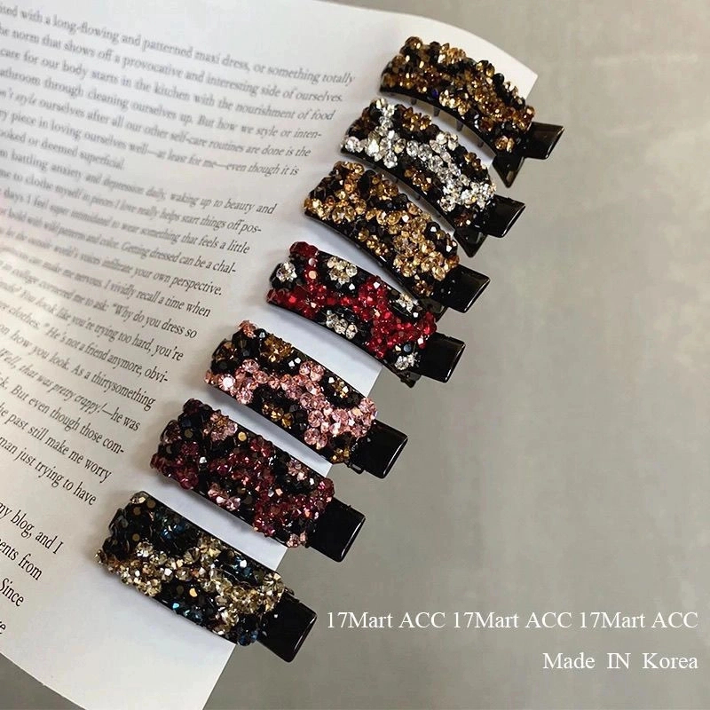 韩国2025气质炫彩闪钻少女百搭复古侧边刘海顶头饰ins网红爆款