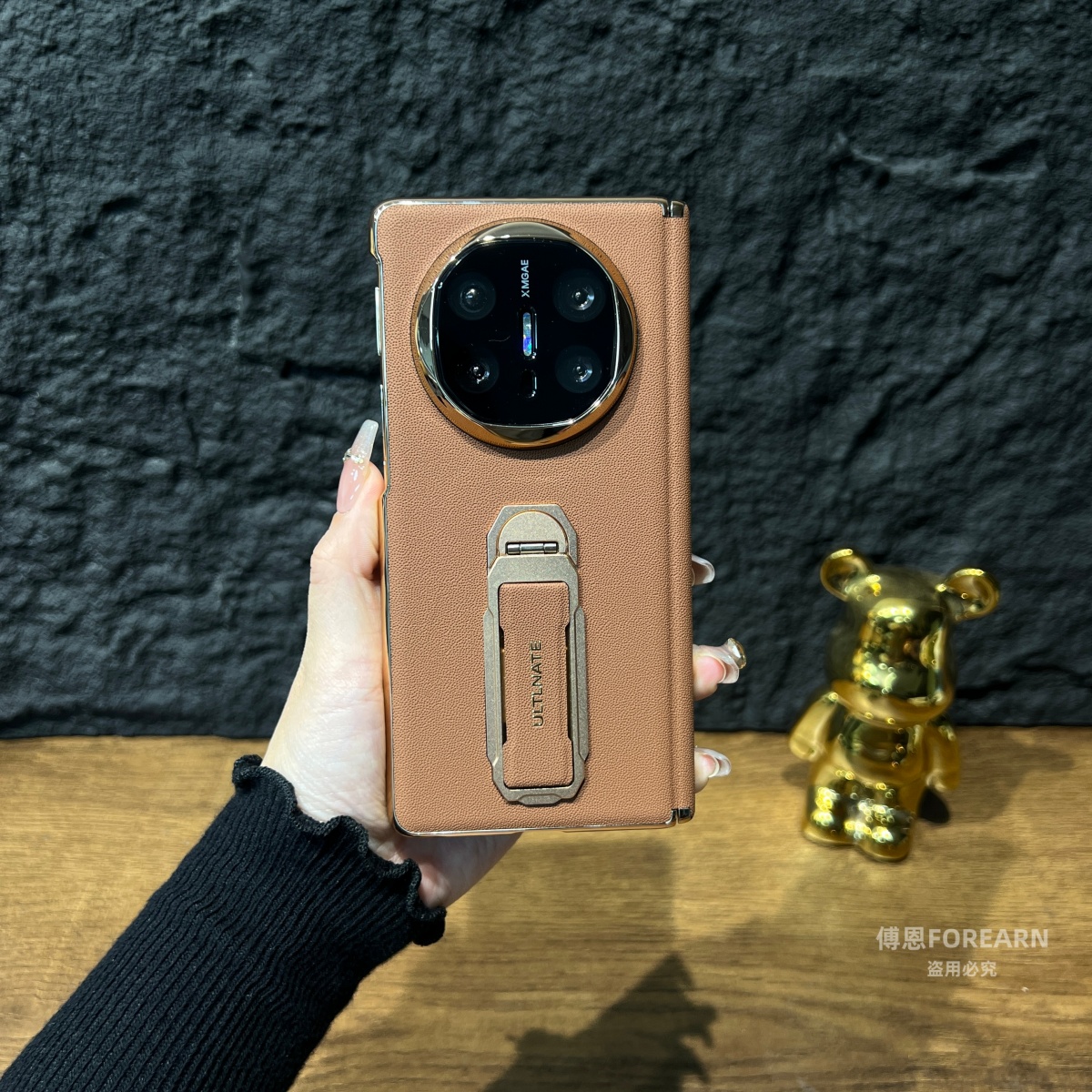 适用于华为matex6手机壳matex5手腕带支架ICL-AL10真皮matex3折叠