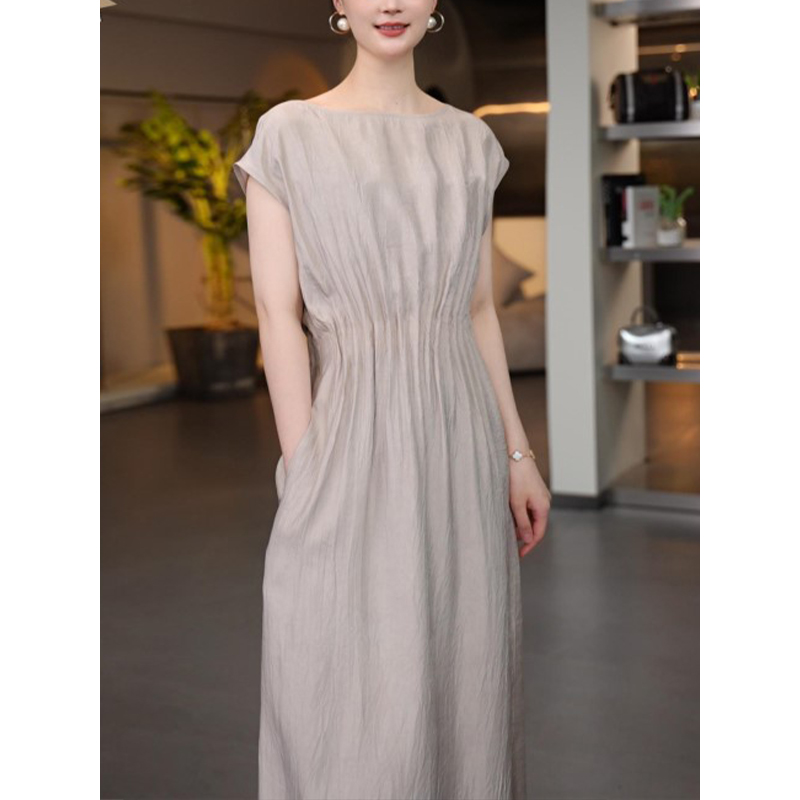 6338#高档连衣裙女时尚轻奢减龄中长裙夏季新款洋气修身显瘦裙子