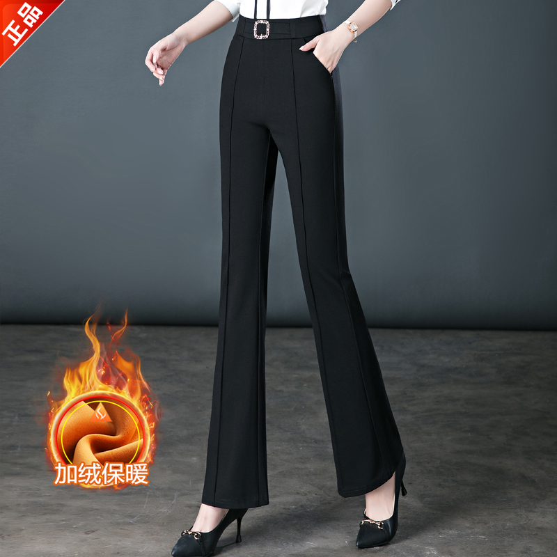 正品2025秋冬新款女爆款高腰弹力高品质休闲西装微喇叭裤显瘦显高