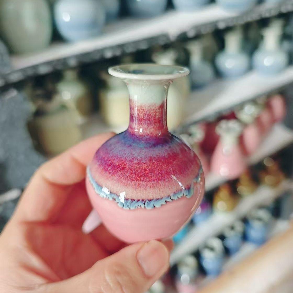 随机7个不同款景德镇陶瓷水培迷你花瓶花器创意摆件花插厂家直销