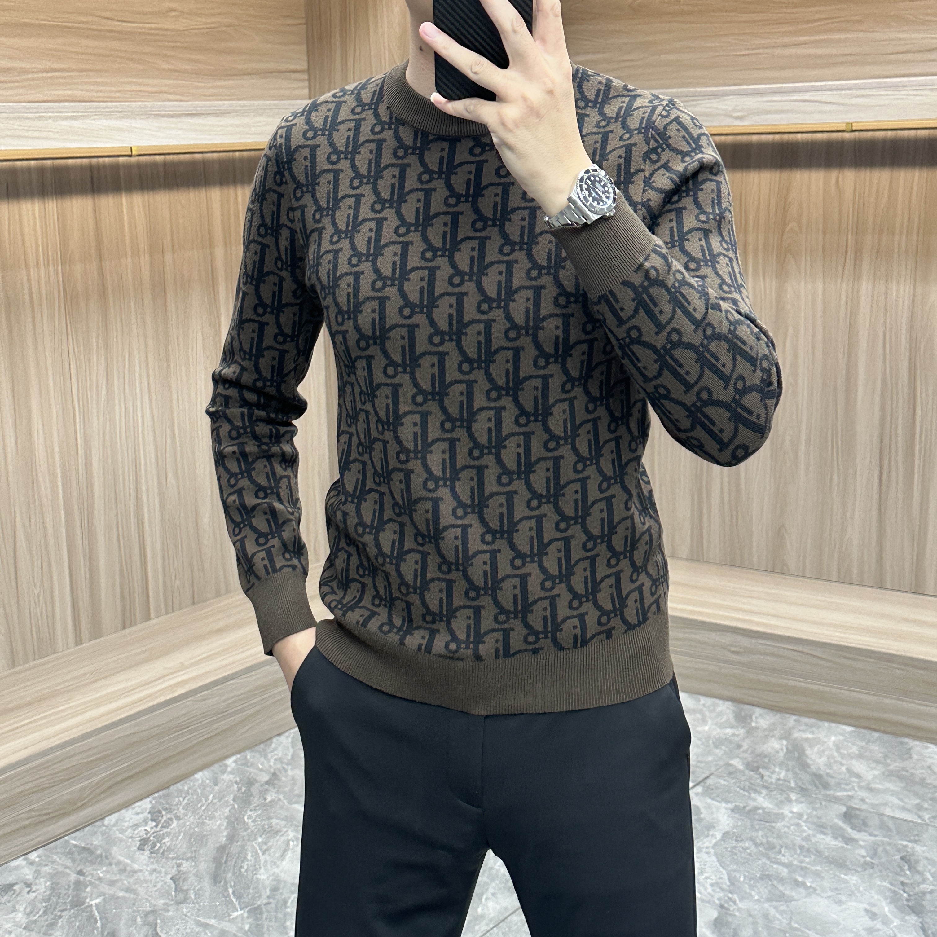 冬季男士打底衫针织毛衣加厚保暖舒适亲肤高档轻奢时尚百搭潮流