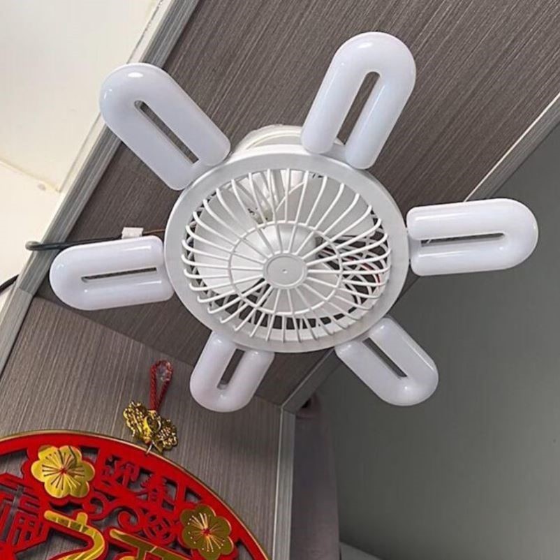 风扇灯A2024新款E27螺口吊扇灯S卧室客厅餐厅无叶厨房专用大风力