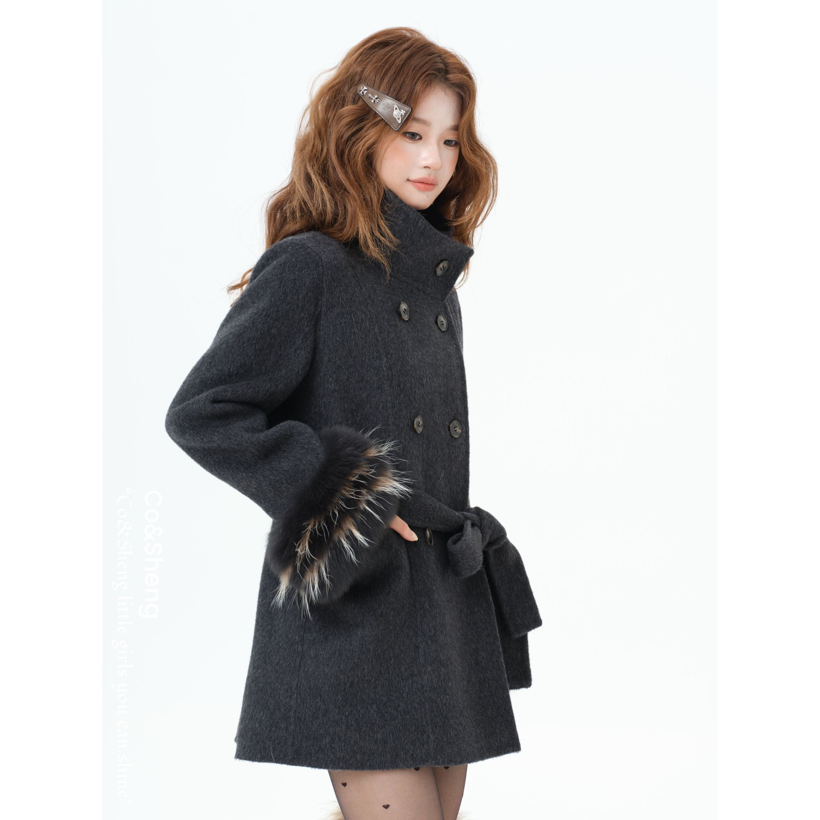 重生 宴齐云 丝耗牛绒 大衣外套女 25 冬 毛呢 Co&Sheng