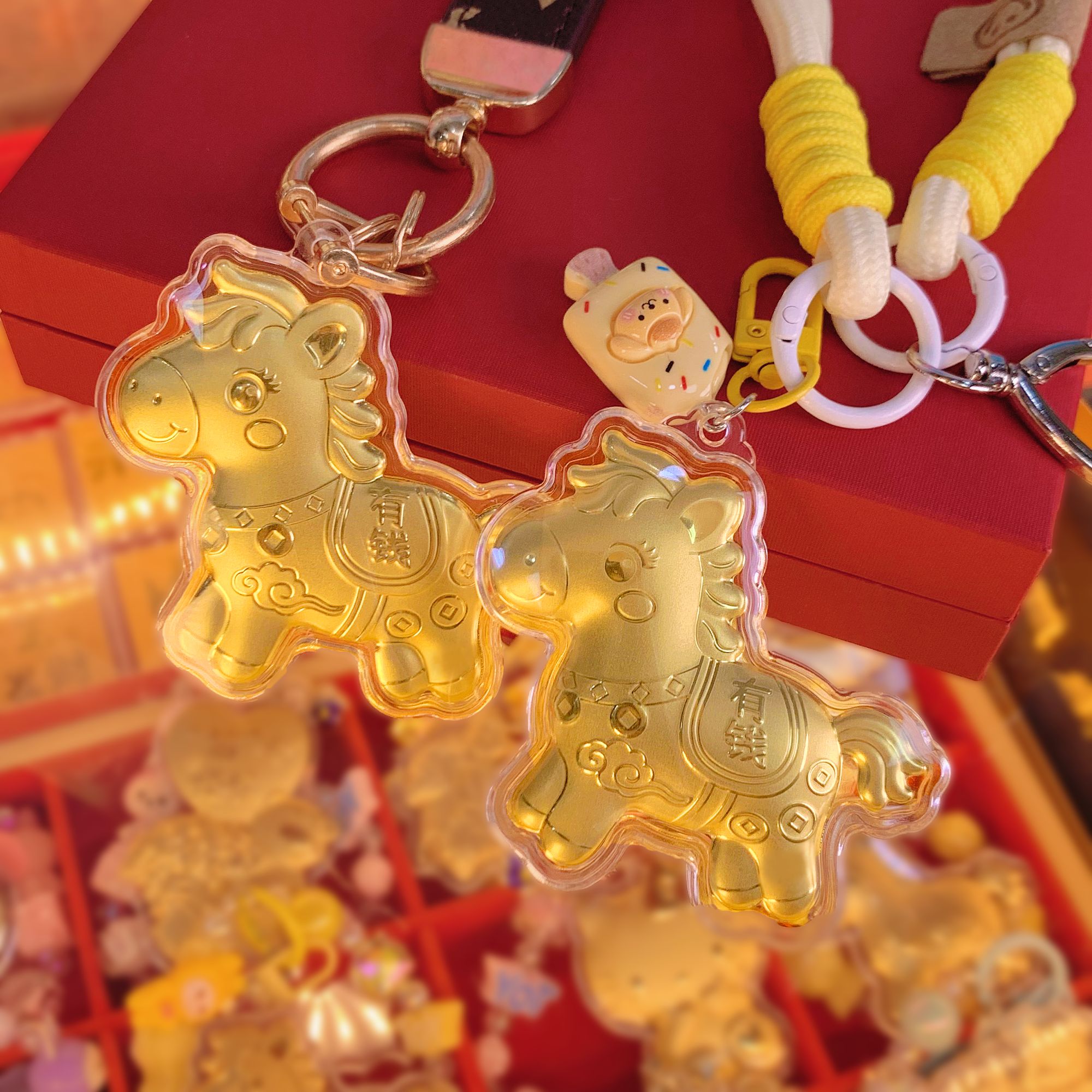 马上有钱挂件 手机包包挂 钥匙扣 平安喜乐小马 情人节生日送礼物