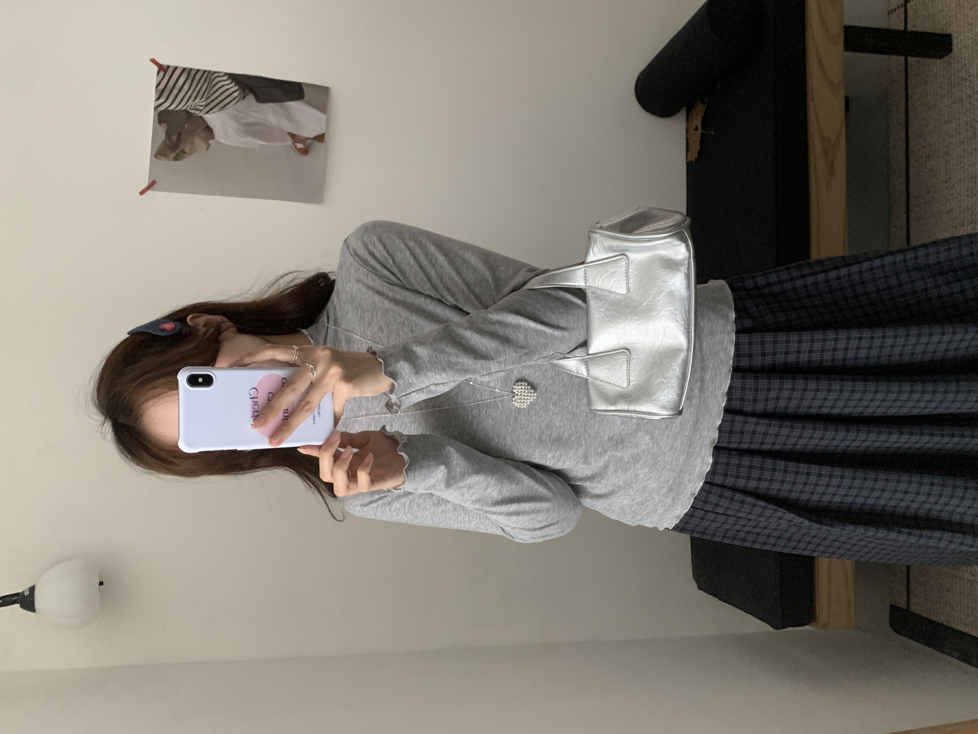 韩系软糯温柔感木耳边亲肤贴身内搭长袖打底衫女纯色百搭叠穿上衣