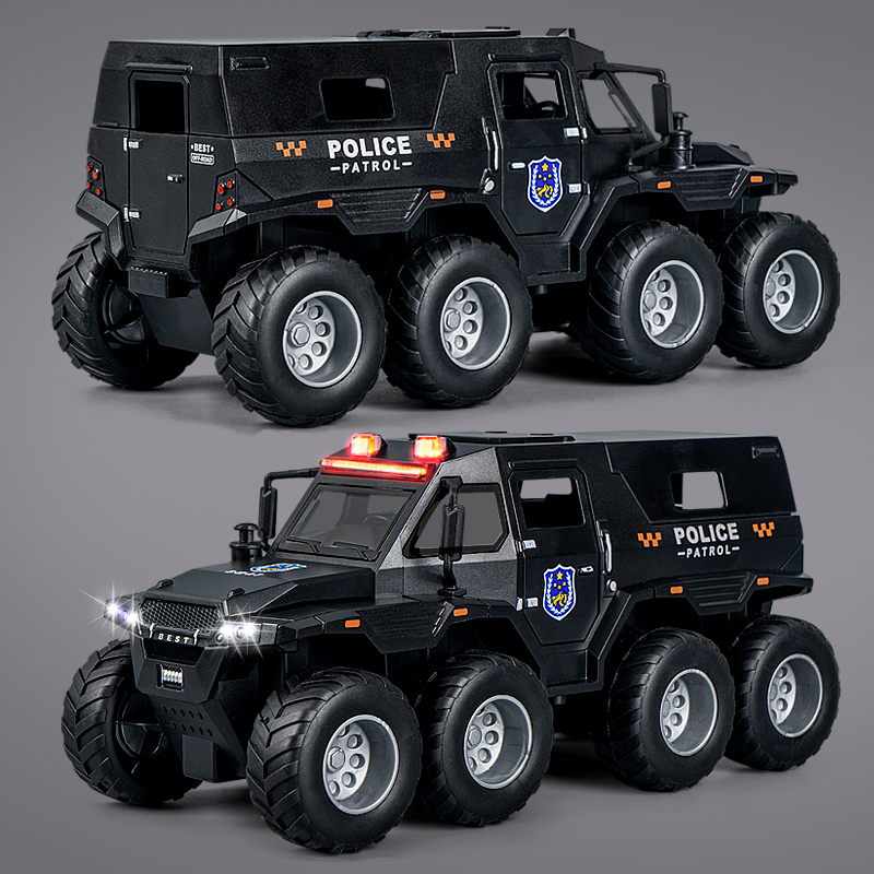 儿童大号越野警车玩具仿真装甲车八轮小汽车玩具3-6岁儿童玩具