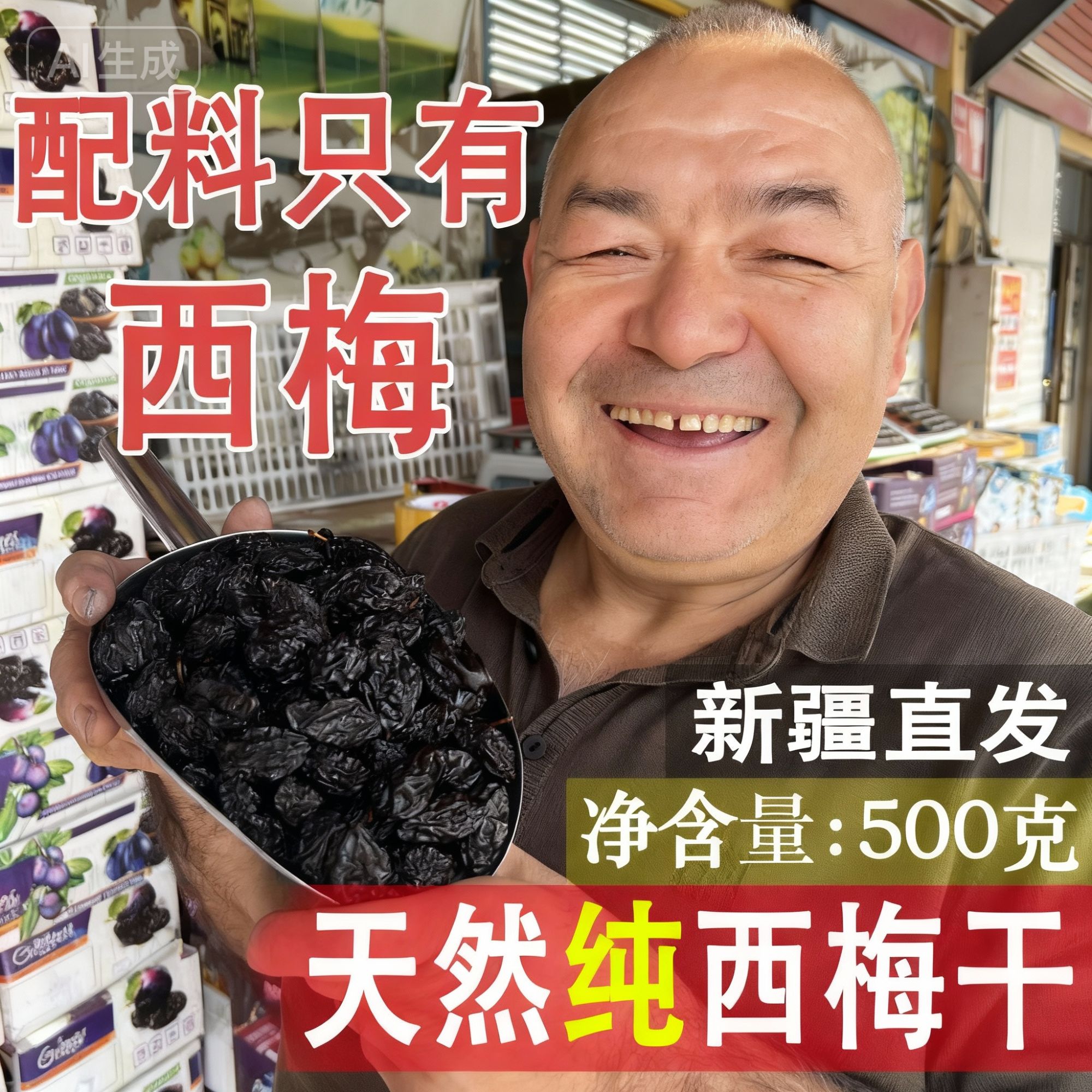 维巴郎西梅干新鲜西梅孕妇特大西梅干天然新疆西梅干果干大西梅