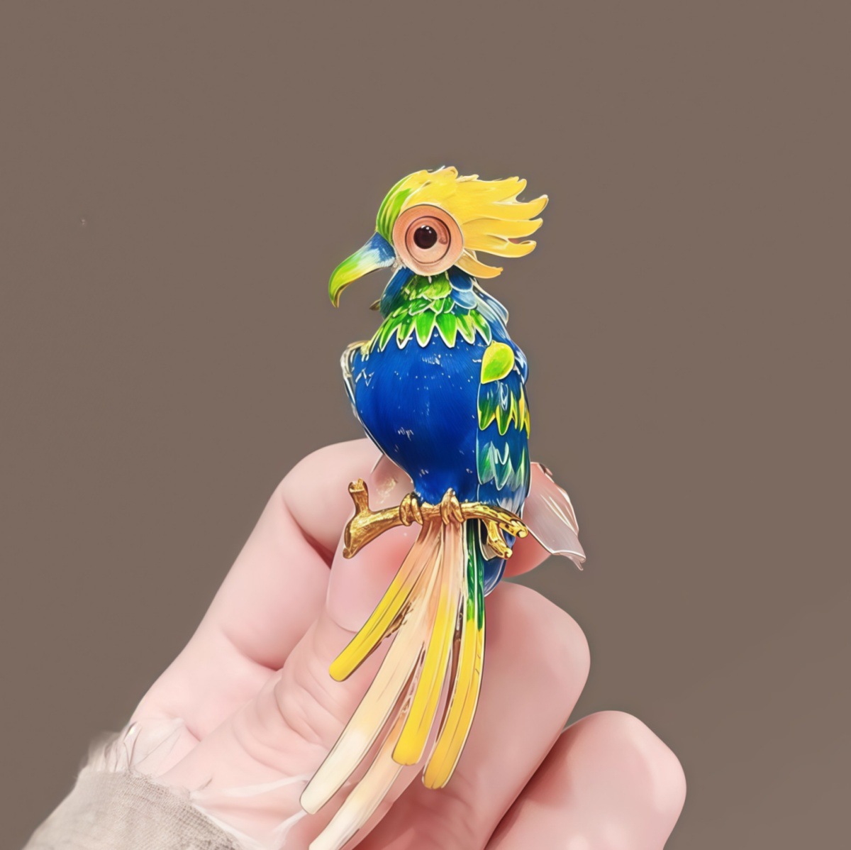 锌合金胸针 2025新款轻奢可爱鹦鹉胸针女时尚设计感西装外套配饰