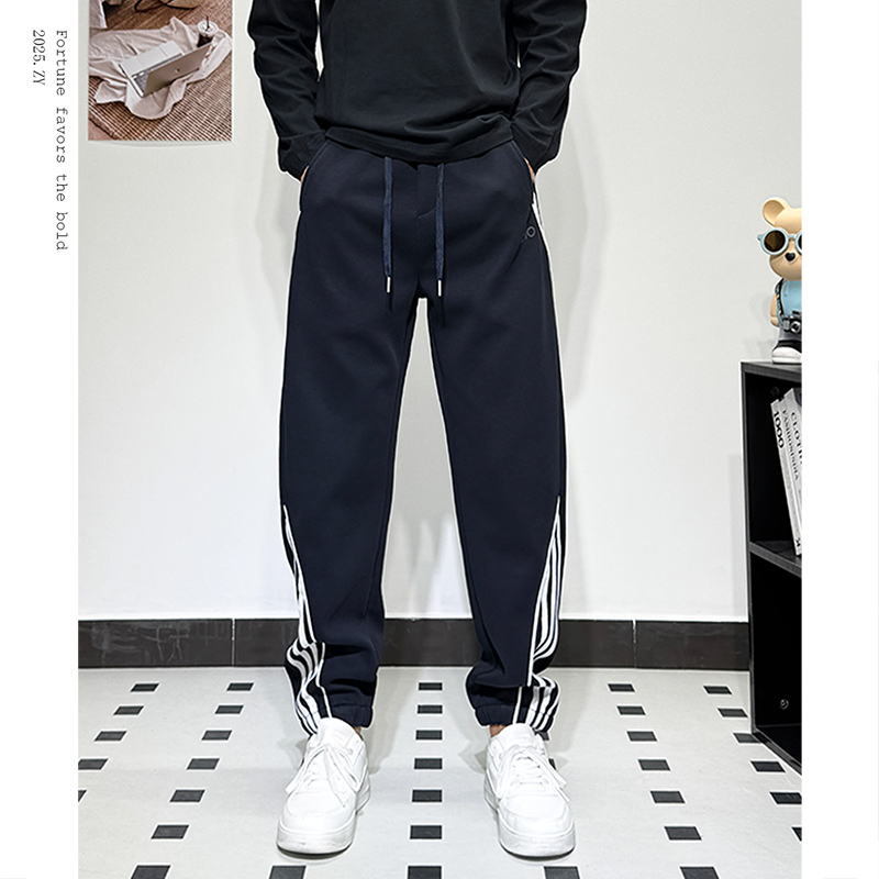 秋季新款云朵亲肤休闲裤男士 黑色束脚卫裤春秋运动裤ol宽松长裤