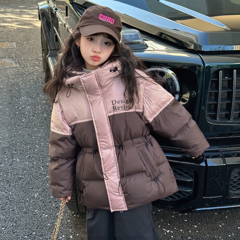 巴拉开门红女童羽绒服冬季2026新款洋气儿童白鸭绒加厚冬装女孩中