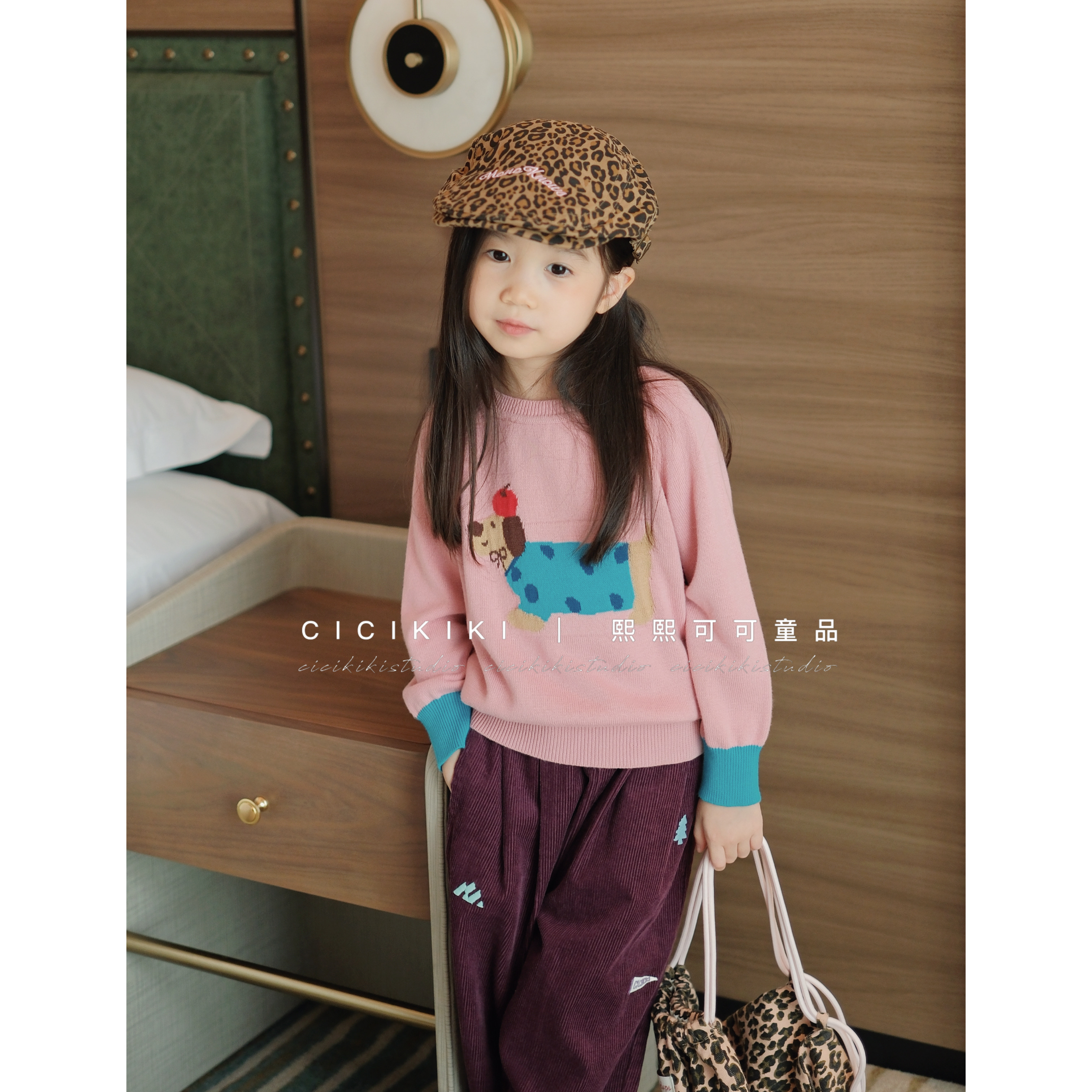 【熙熙可可】2025儿童童装秋冬针织时尚百搭长袖圆领毛衣 MY2553