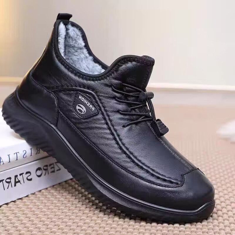 冬季老北京布鞋男棉鞋加绒加厚保暖防滑中老年休闲运动老人爸爸鞋