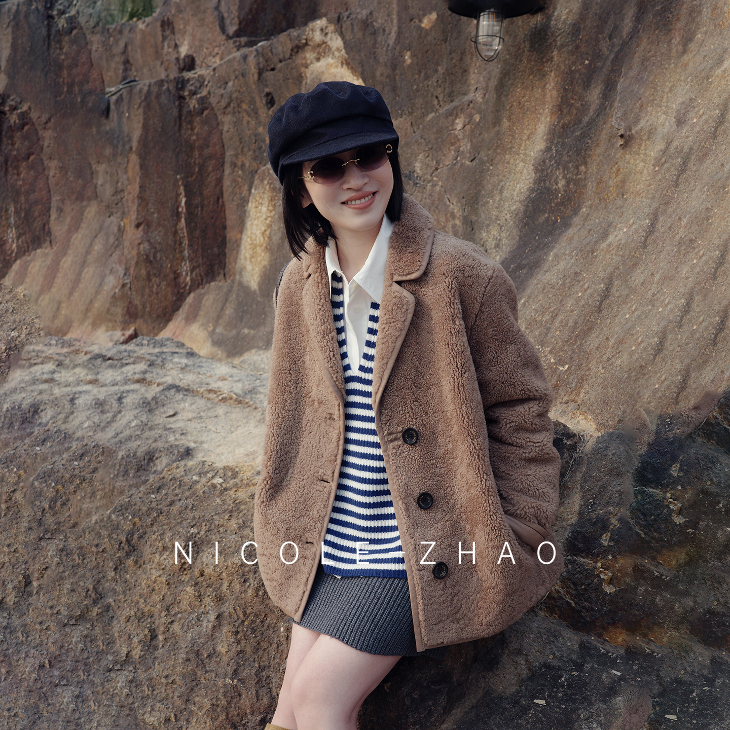 热拿铁【贵姐NICOLE】BC同源西班牙进口颗粒拉贡皮草5NWP091